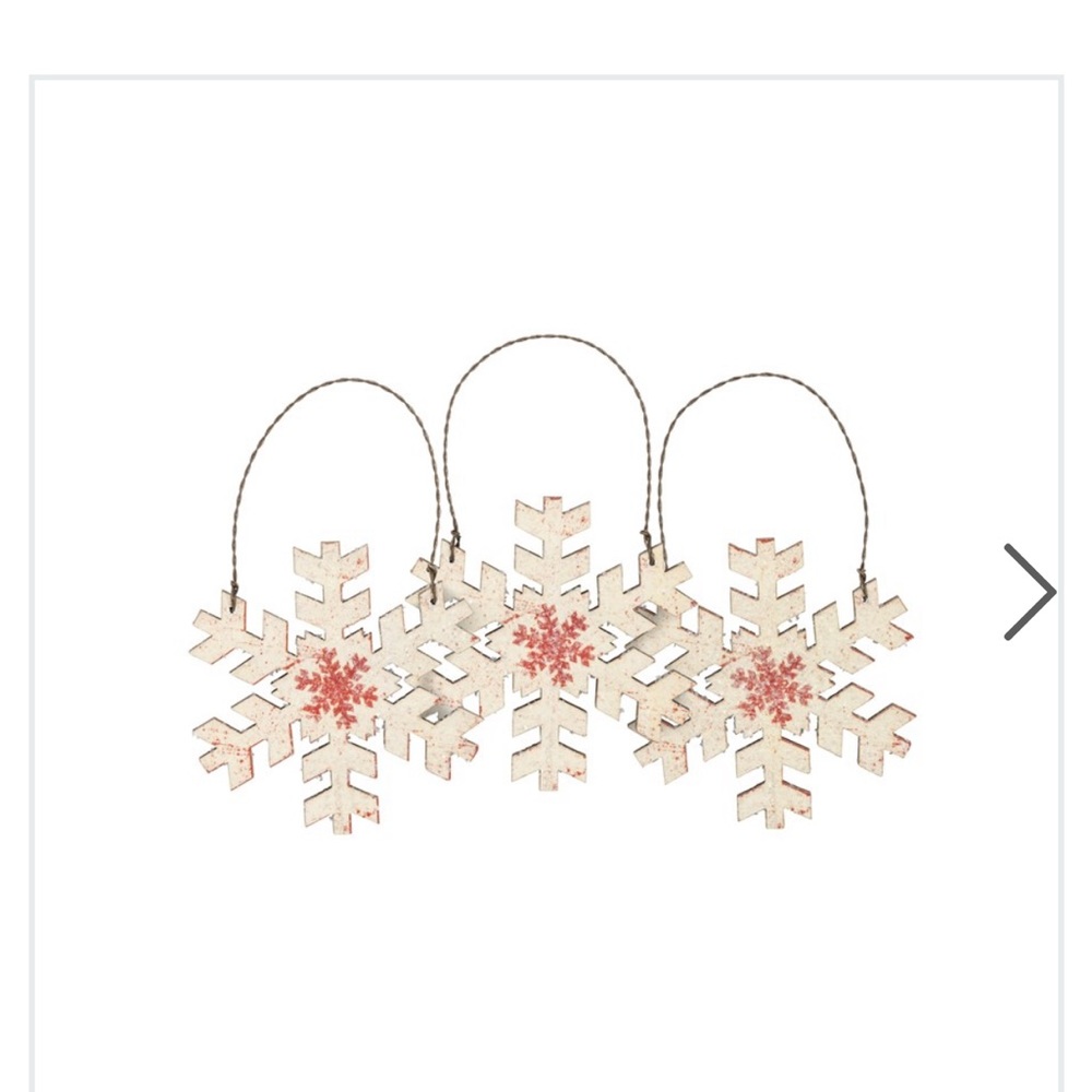 ❄️ Primitives by Kathy Cream Snowflake Ornament Set ❄️